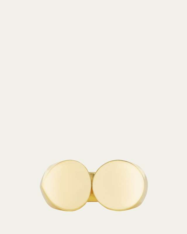18K Yellow Gold Oera Ring, Slanted Version